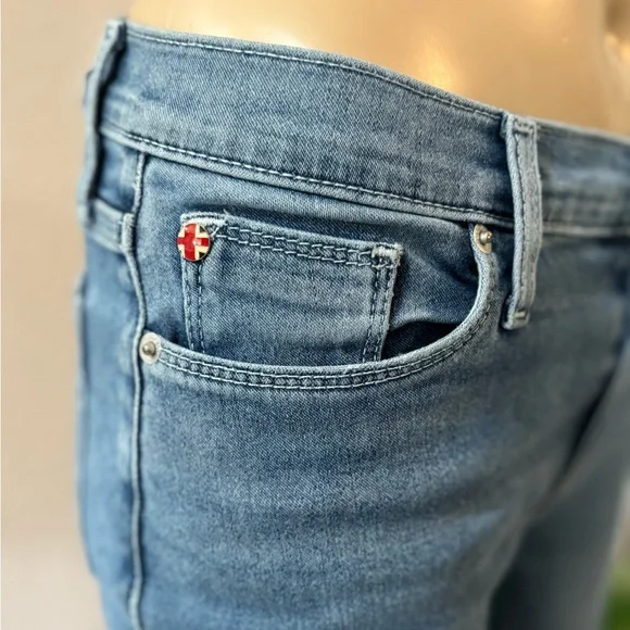 HUDSON JEANS ‘Natalie Mid-Rise Super Skinny Jeans’ in Medium Blue - NWOT - Picture 8 of 13